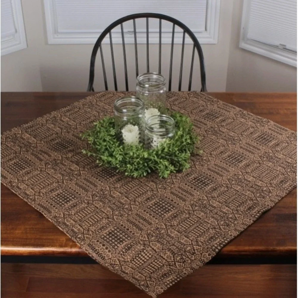Primitive Colonial Birmingham Coverlet Table Square 36
